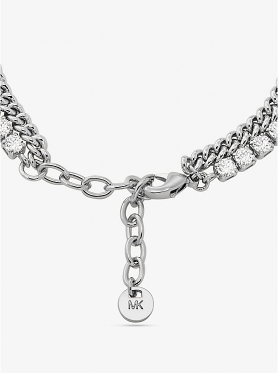 Michael Kors Precious Metal-Plated Brass Double Chain Tennis Ženske Narukvica Srebrne | HR1522LIW