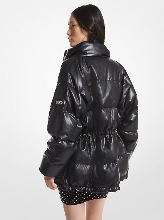 Michael Kors Quilted Coated Puffer Ženske Jakna Crne | HR1402EBJ