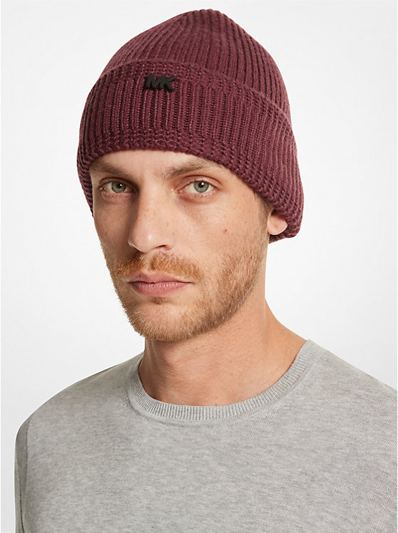 Michael Kors Ribbed Knit Beanie Muške Šeširi CORDOVAN | HR2051NWK