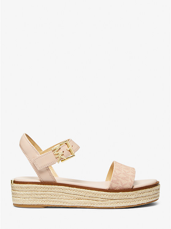 Michael Kors Richie Smooth and Logo Platform Espadrille Ženske Sandale BALLET | HR1950CTN