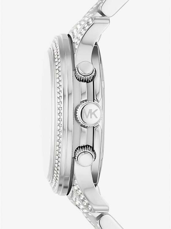 Michael Kors Runway Pavé Silver-Tone Ženske Sat Srebrne | HR1666UZA