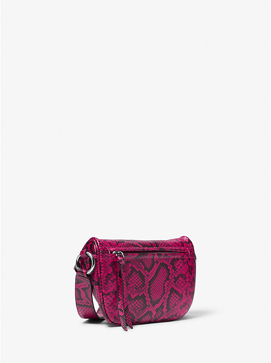 Michael Kors Slater Extra-Small Snake Embossed Leather Sling Pack Ženske Crossbody Torba Tamno Fuksije | HR1135TCZ