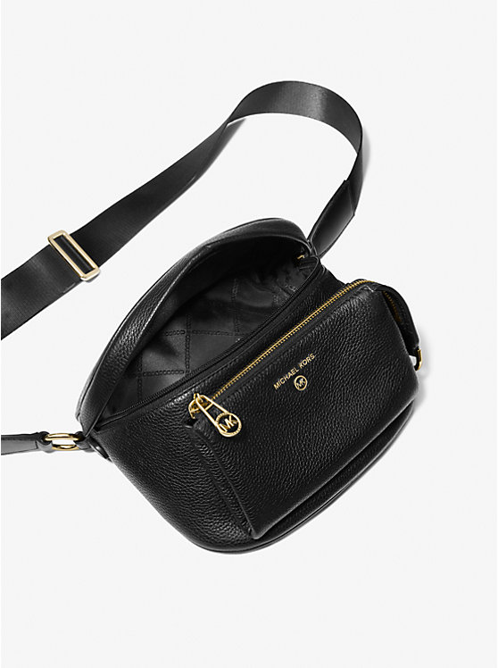 Michael Kors Slater Medium Pebbled Leather Sling Pack Ženske Crossbody Torba Crne | HR1137EBC