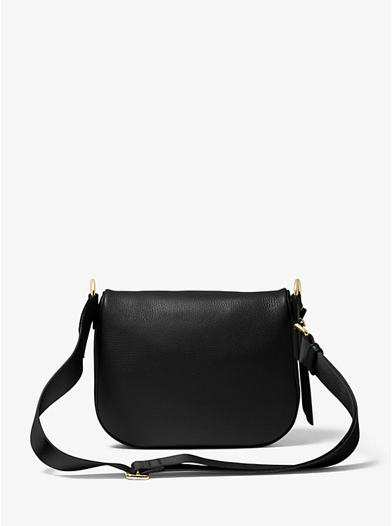 Michael Kors Slater Medium Pebbled Leather Sling Pack Ženske Crossbody Torba Crne | HR1137EBC