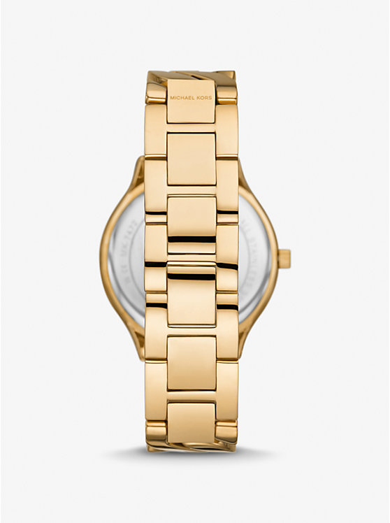 Michael Kors Slim Runway Gold-Tone Curb-Link Ženske Sat Zlatne | HR1673FDK