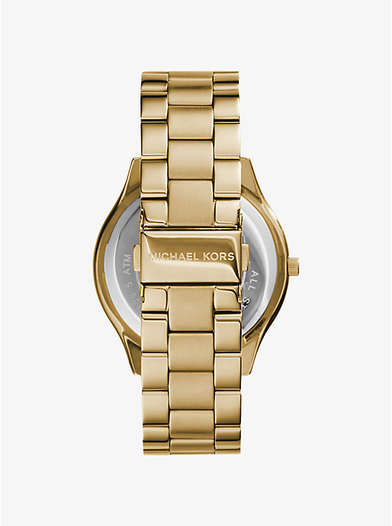 Michael Kors Slim Runway Gold-Tone Stainless Steel Ženske Sat Zlatne | HR1674GSL