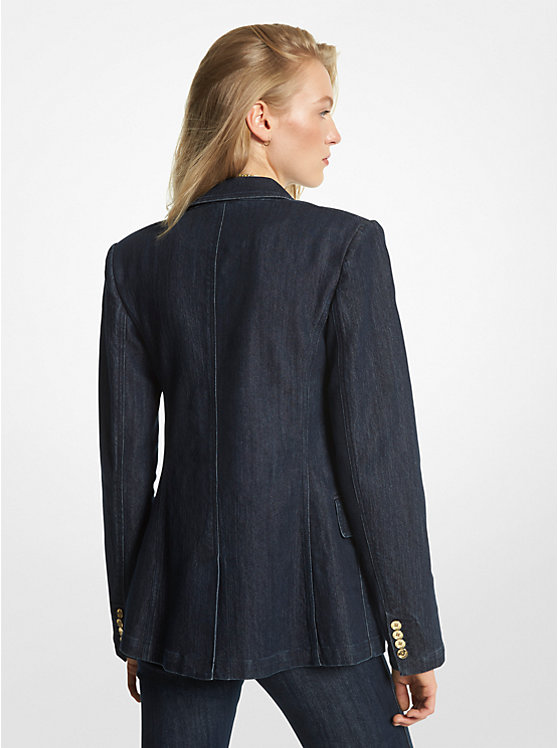 Michael Kors Stretch Denim Blazer Ženske Jakna RINSE | HR1410AHN