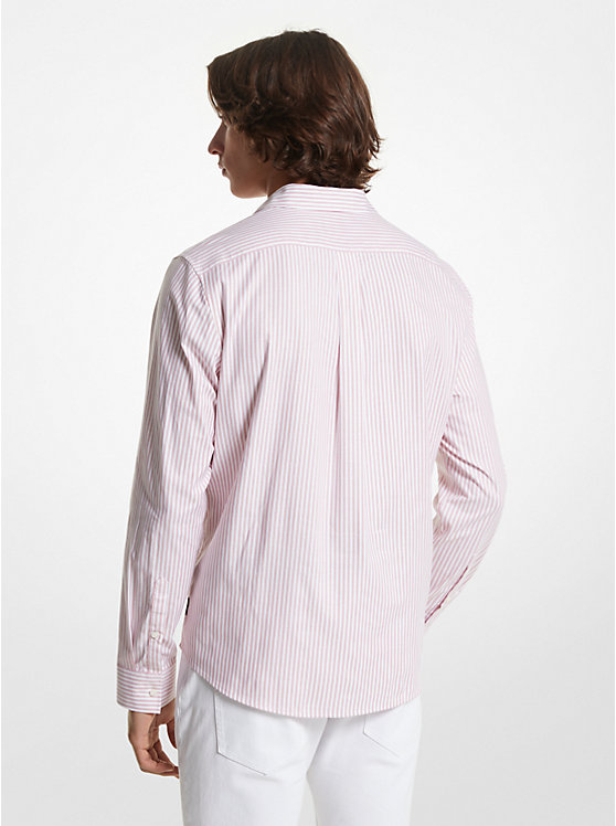 Michael Kors Striped Stretch Cotton Oxford Muške Košulja Roze | HR2233WNA