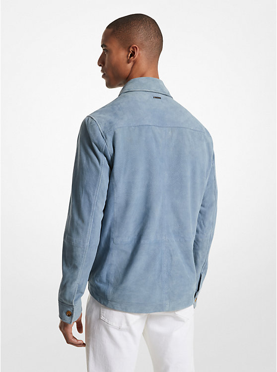 Michael Kors Suede Shirt Muške Jakna CHAMBRAY | HR2197KOW