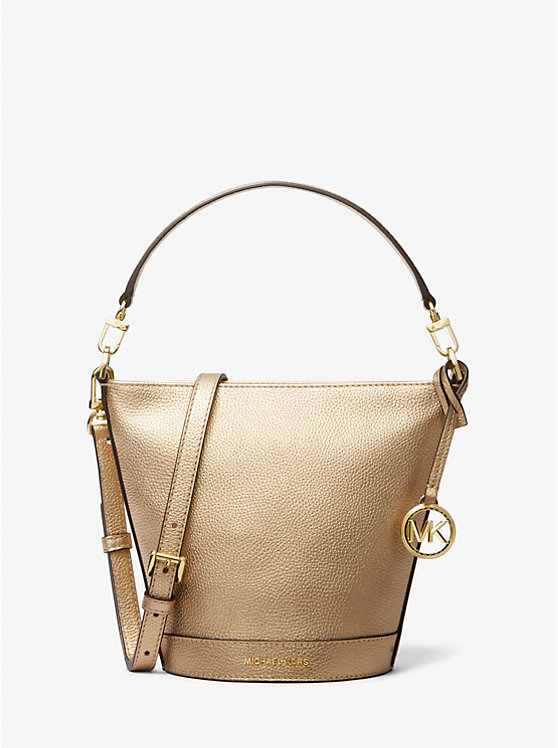 Michael Kors Townsend Small Metallic Leather Ženske Crossbody Torba Zlatne | HR1144TCW