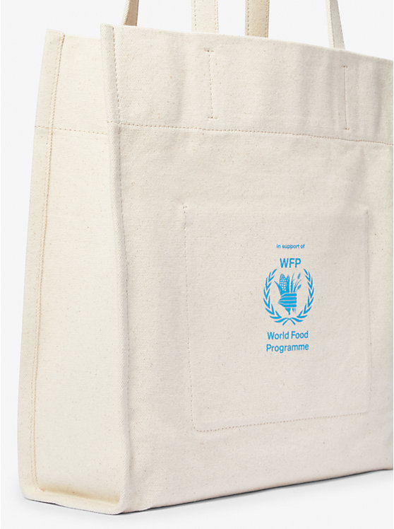 Michael Kors Watch Hunger Stop Recycled Cotton Canvas Ženske Tote NATURAL | HR1280HAE